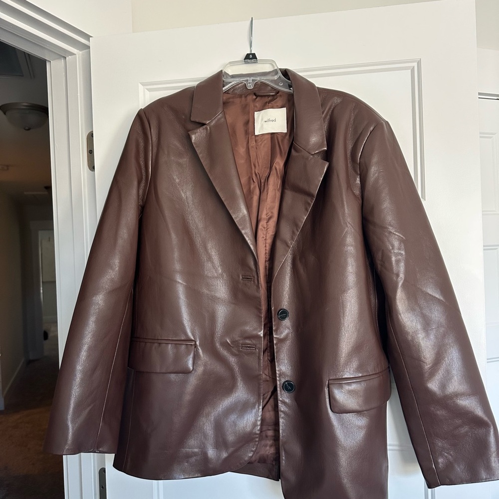 Wilfred Chocolate Brown Leather Jacket